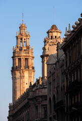 detail of the post office building in barcelona
