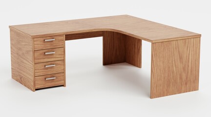 Realistic 3D Render of PC Table