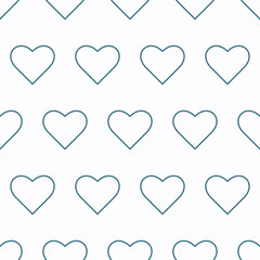 Thin out line heart love icon seamless pattern. Geometric flat shape element. Abstract EPS 10 illustration. Concept vector sign.