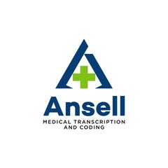 Initial letter A Medical Transcription and Coding Logo Design.