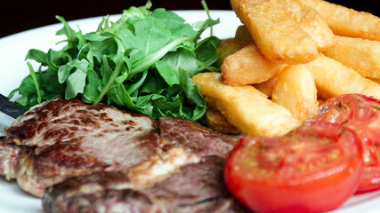 Steak and chips