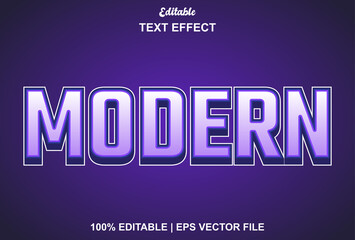 modern text effect with purple color editable