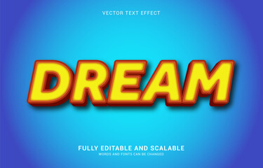 editable text effect, Dream style