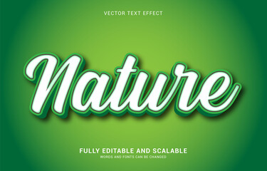 editable text effect, Nature style