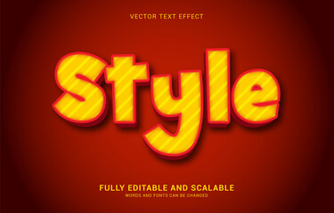 editable text effect, Style