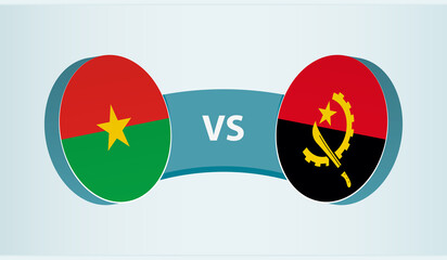 Burkina Faso versus Angola, team sports competition concept.