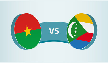 Burkina Faso versus Comoros, team sports competition concept.