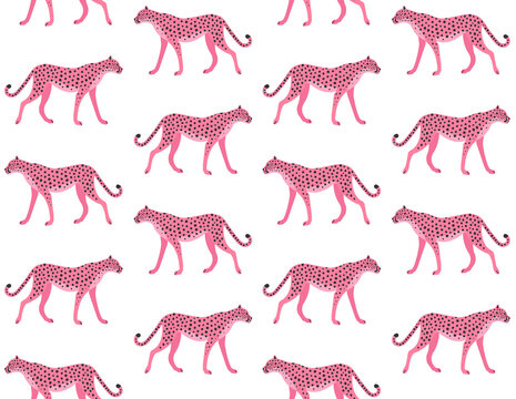 Pink Leopard Print Vector Art, Icons, and Graphics for Free Download