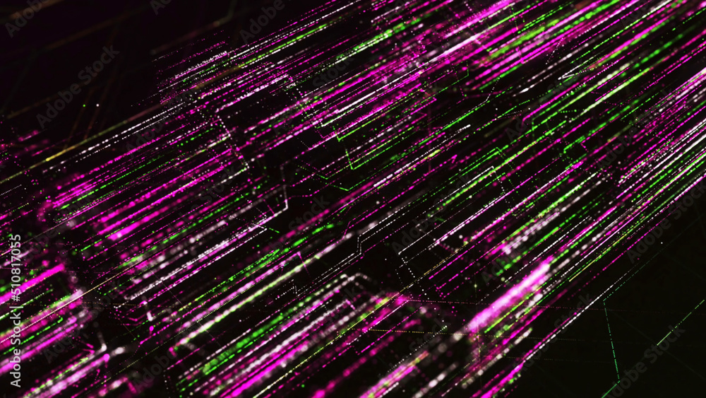 Poster abstract optical fiber and high speed internet background. animation. futuristic computer, internet 