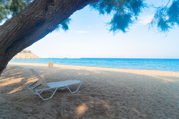 Romantic beach at greek island