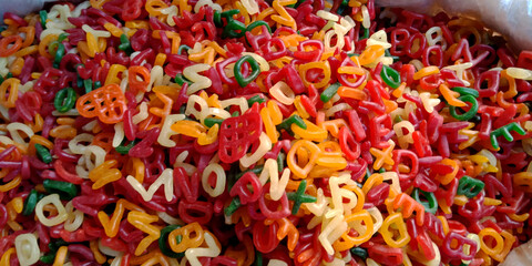 Fototapeta premium Indian snacks food ingredients.
