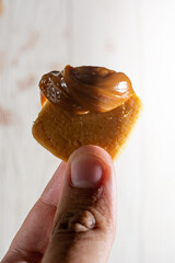 homemade square shaped cookies over table