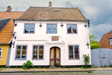 Small streets in the outskirt of Aabenraa in southern part of Denmark