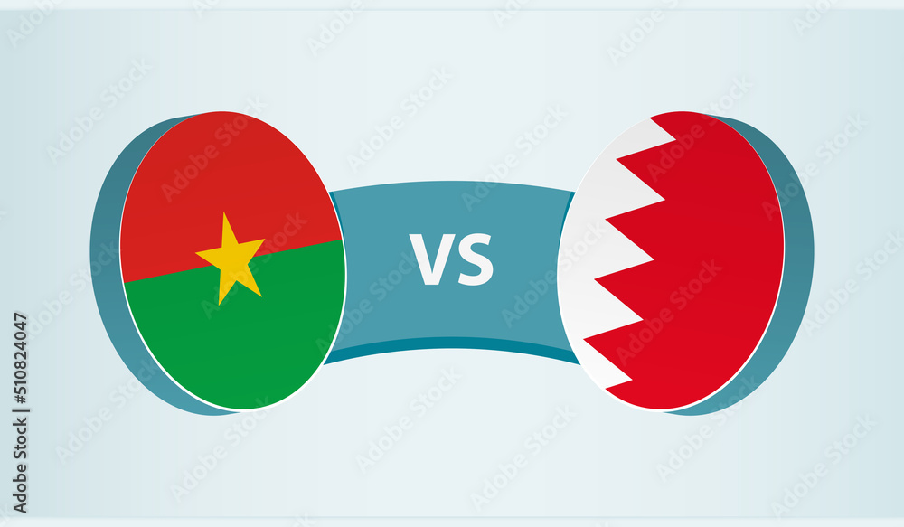 Wall mural burkina faso versus bahrain, team sports competition concept.