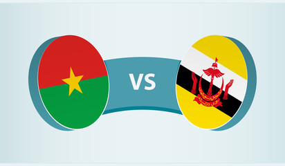Burkina Faso versus Brunei, team sports competition concept.