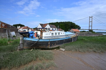 Barton Haven, small dock on the banks of the river Humber 