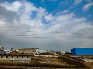 Fototapeta na wymiar Industrial sky background.