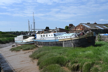Barton Haven, small dock on the banks of the river Humber 