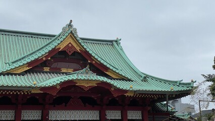 Precious details of the shrine of honorable location, “Kandamyojin” palace of Shinto worship,...