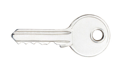 Single key, isolated on white background