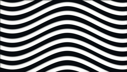 Abstract looping animation of moving wavy striped background. Animation. Graphic design of striped background moving wavelike