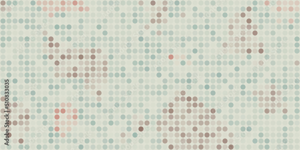 Poster abstract colorful spotted pixels pattern - geometric mosaic texture, generative art, vector backgrou