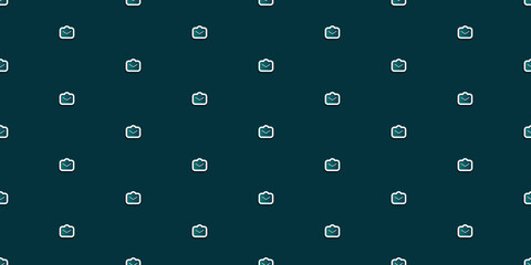Lots of Dark Blue and White Seamless Background, Banner Design with Paper Cut Envelopes Pattern - Vector Template Illustration