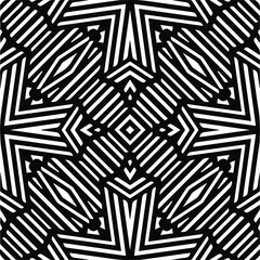 Abstract background with black and white pattern. Unique geometric vector swatch. Perfect for site backdrop, wrapping paper, wallpaper, textile and surface design. 