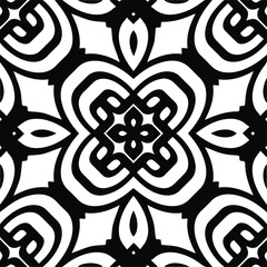 Abstract background with black and white pattern. Unique geometric vector swatch. Perfect for site backdrop, wrapping paper, wallpaper, textile and surface design. 