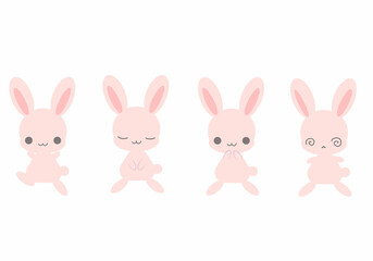 うさぎのキャラクターイラスト　セット