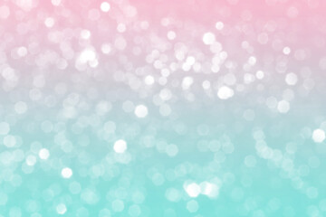 Pink and blue sparkling glitter bokeh background, abstract defocused lights texture