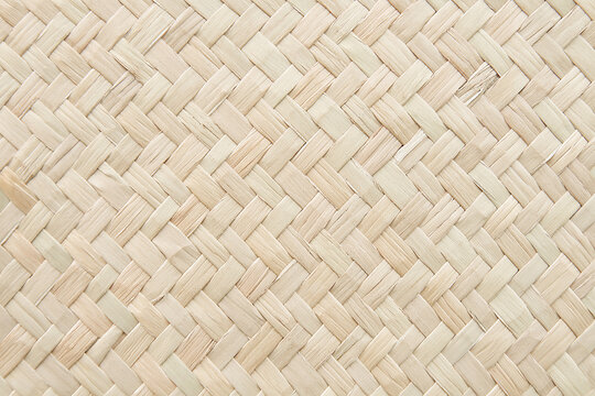 Reed weaving mat texture background with vintage style.