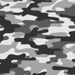 military grey camouflage. vector print for clothes or print. seamless pattern