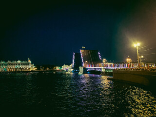 Naklejka premium St. Petersburg, RUSSIA, : Fireworks fire festival. High quality photo