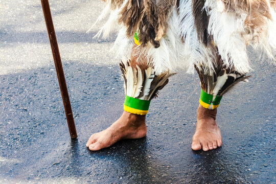  Indigenous people are seen during the Bahia independence parade