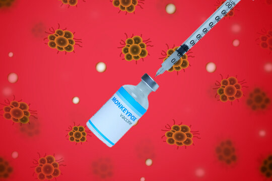 Monkeypox Vaccine and Syringe Concept Image