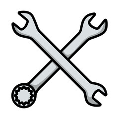 Icon Of Crossed Wrench