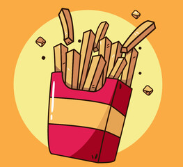 french_fries_cartoon_vector