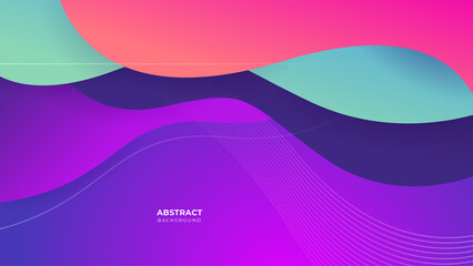 Abstract colorful purple pink shapes presentation background. Gradient dynamic lines background. Modern mosaic pattern colorful geometric design background