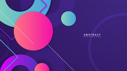 Abstract colorful purple pink shapes presentation background. Gradient dynamic lines background. Modern mosaic pattern colorful geometric design background