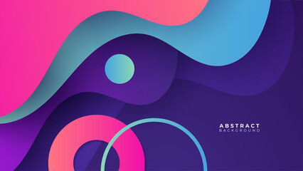 Abstract colorful purple pink shapes presentation background. Gradient dynamic lines background. Modern mosaic pattern colorful geometric design background