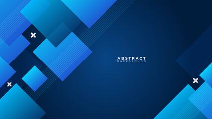 Abstract blue banner geometric shapes geometric light triangle line shape with futuristic concept presentation background