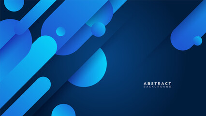 Abstract blue banner geometric shapes vector technology background, for design brochure, website, flyer. Geometric blue banner geometric shapes wallpaper for poster, presentation, landing page