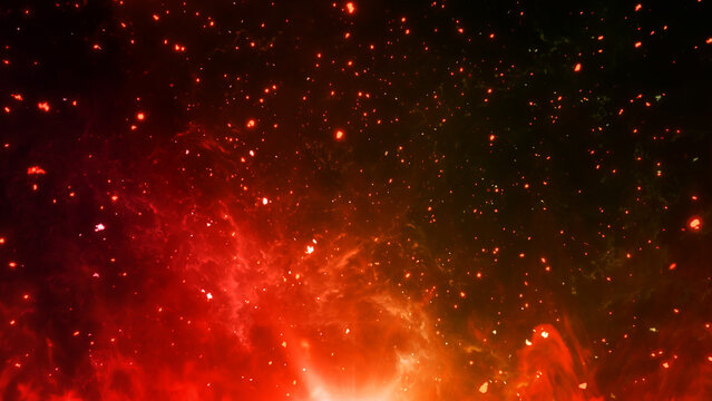 炎　宇宙　火花　火の粉　火事　戦場　シリアス　戦場　対決　煽り　背景
