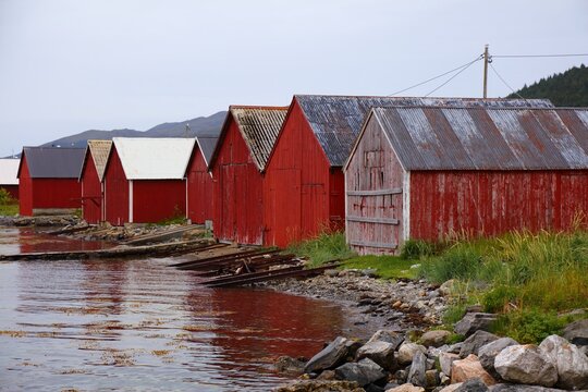 Boathouse buildings in Norway
