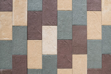 multicolored floor tiles or paving stones