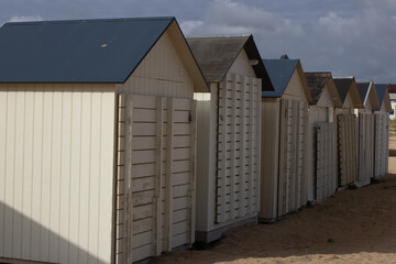 The beautiful bath houses in Oistreham