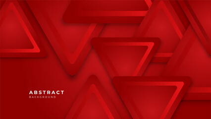 Modern red banner geometric shapes corporate abstract technology background. Vector abstract graphic design banner pattern presentation background web template.