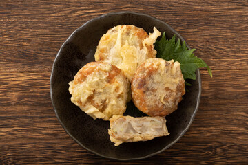 ごぼうと枝豆のつまみ揚げ