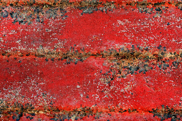 Red grunge textured and rusty abstract background